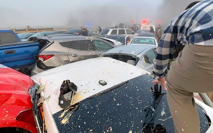 Gelo em ponte provoca engavetamento com 69 carros nos EUA