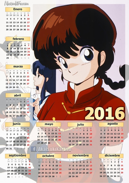 calendario 2016 ranma