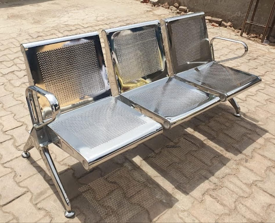 Stainless Steel 202 Grade Public Seating Chair Base MS Powder Coated