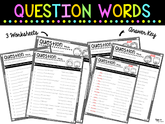 https://www.teacherspayteachers.com/Product/Question-Words-Poster-set-Boardgame-Worksheets-3119843