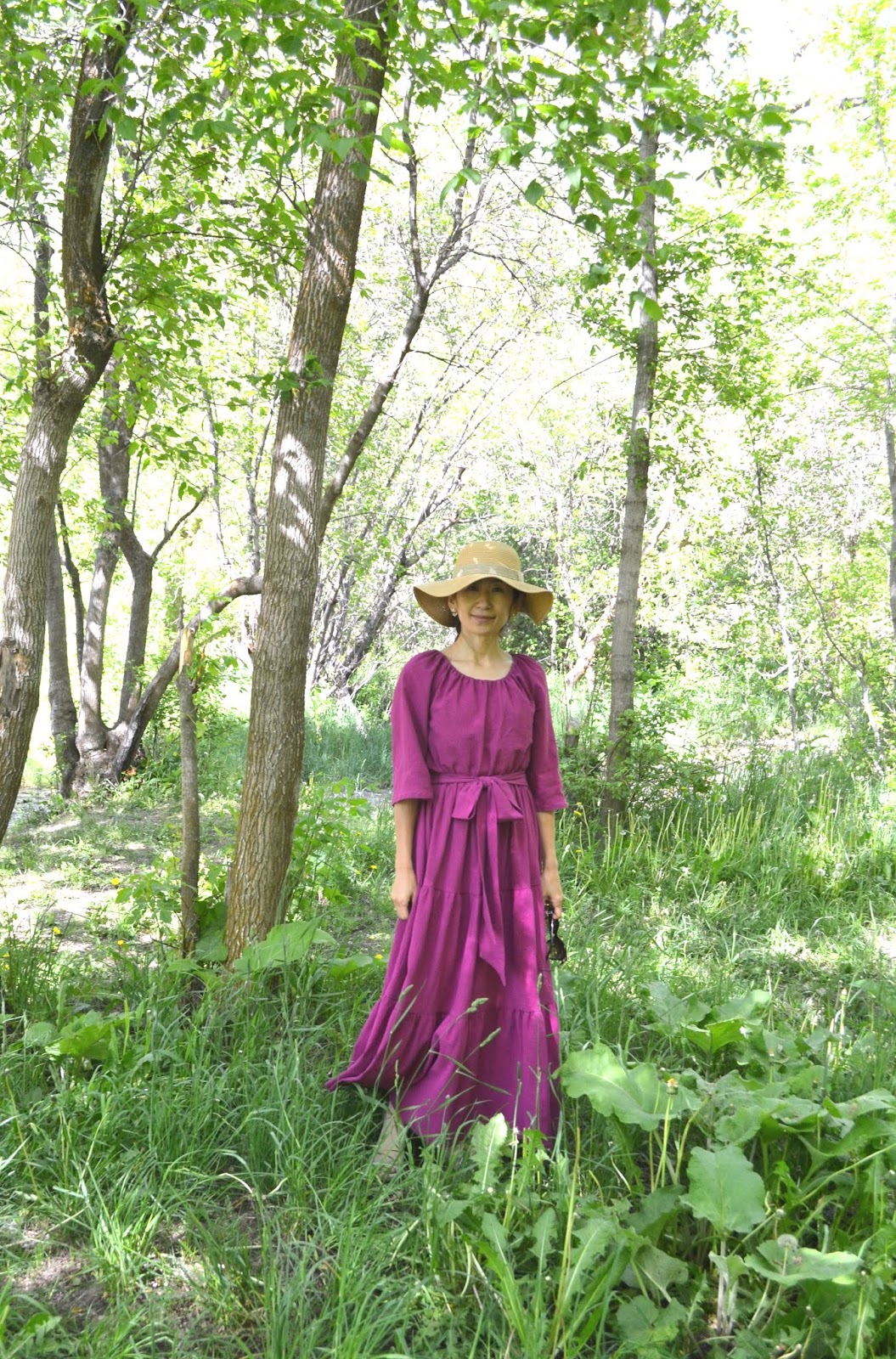 magenta summer dress