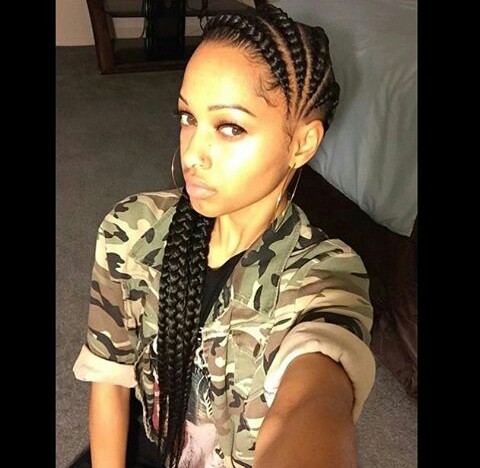 10 Gorgeous Side Ghana Braids See Beautiful Pictures