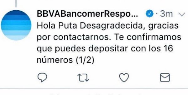 Genera polémica respuesta de Bancomer a usuaria de Twitter. Genera polémica respuesta de Bancomer a usuaria de Twitter.