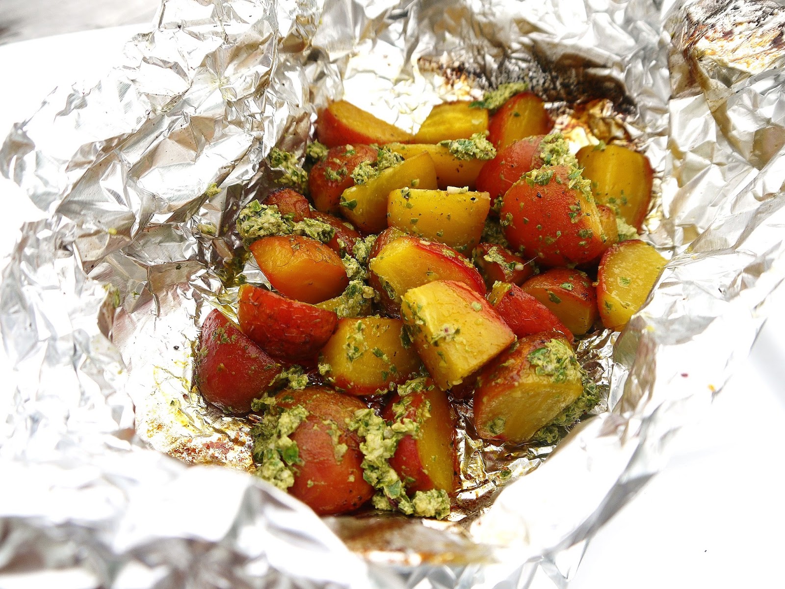Eighty Twenty 80 Grilled Golden Beets with Beet Top Pesto