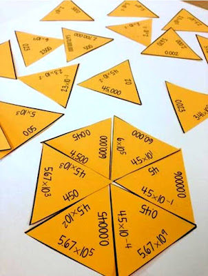 Scientific Notation Tarsia Puzzle from Math Dyal