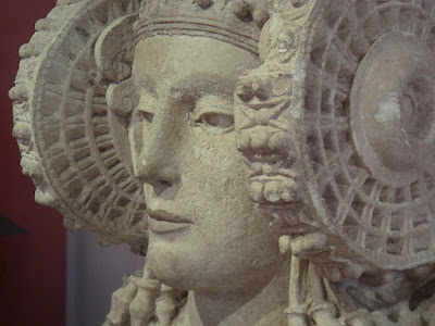 The original 'Lady of Elche'  exhibited at the National Archaeological Museum in Madrid, Spain