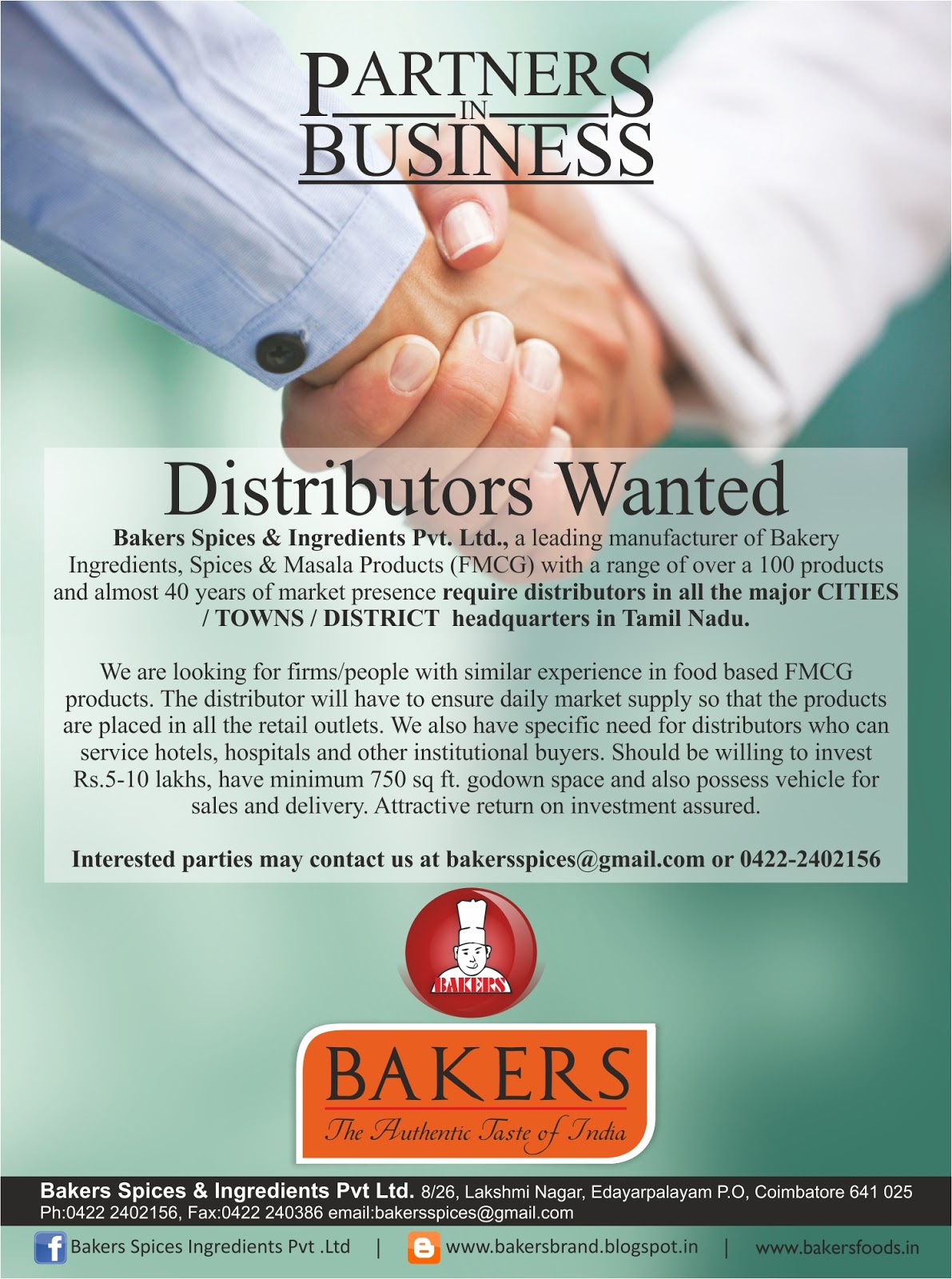 Trioka Brand Communications Bakers Distributor Ad