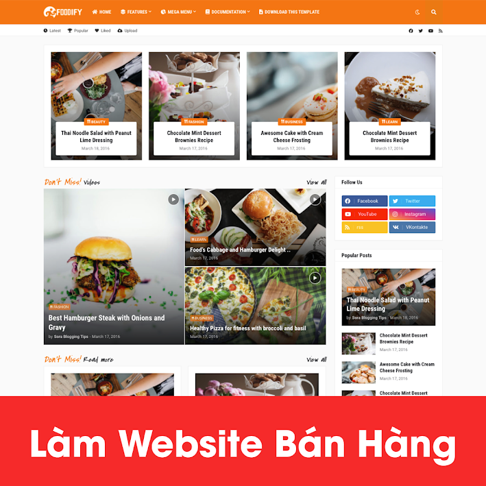 [A121] Tư vấn thiết kế website nhà hàng giao diện đẹp, thu hút khách