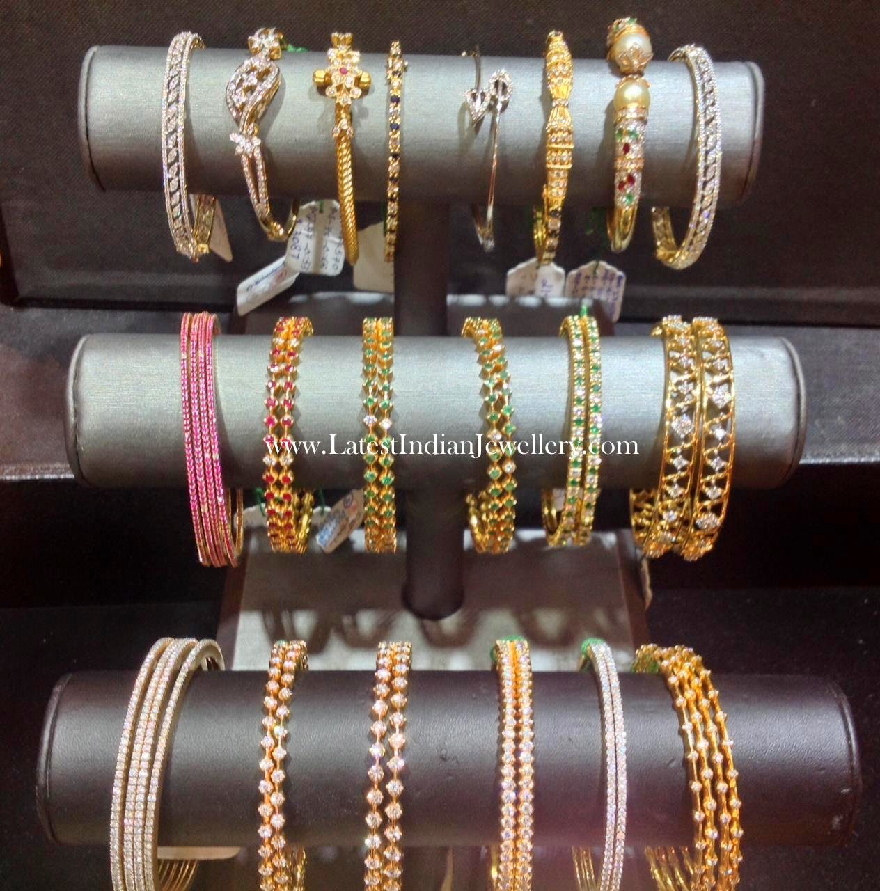 Simple Diamond Bangles and Bracelets - Latest Indian ...