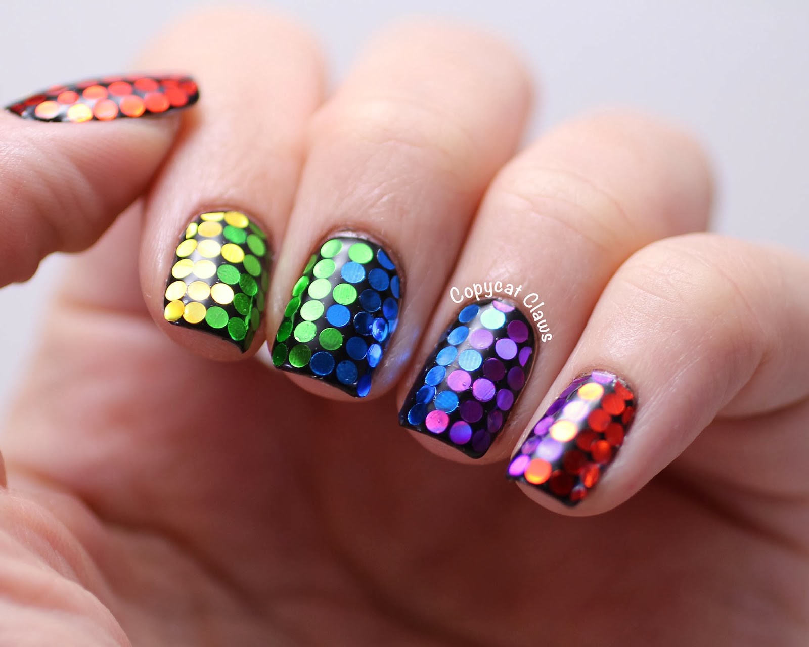 4. Glitter Rainbow Nails - wide 2