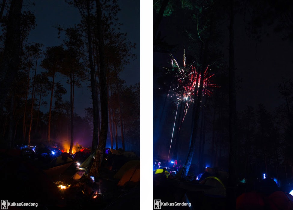 Hujan Kembang Api di Basecamp Mawar, Gunung Ungaran ...