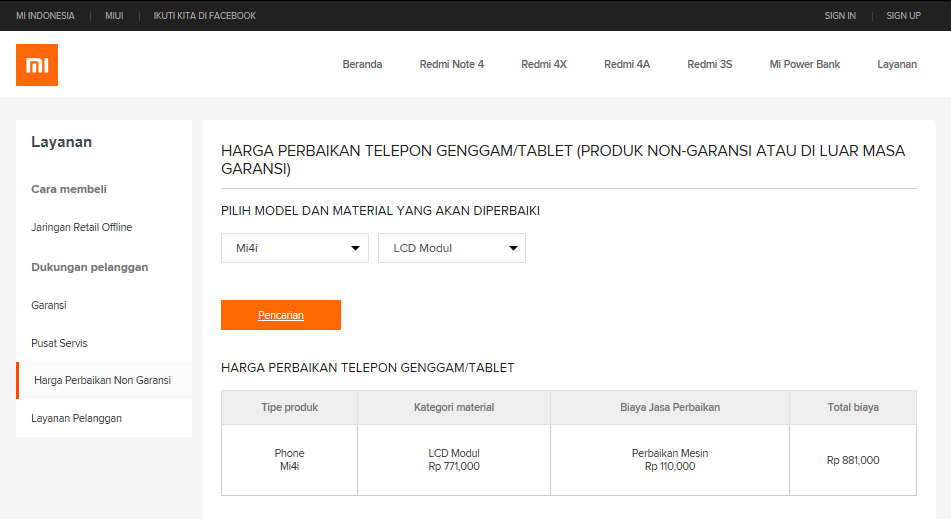 Pengalaman ke Service Center Xiaomi Resmi Intikalis Kiri