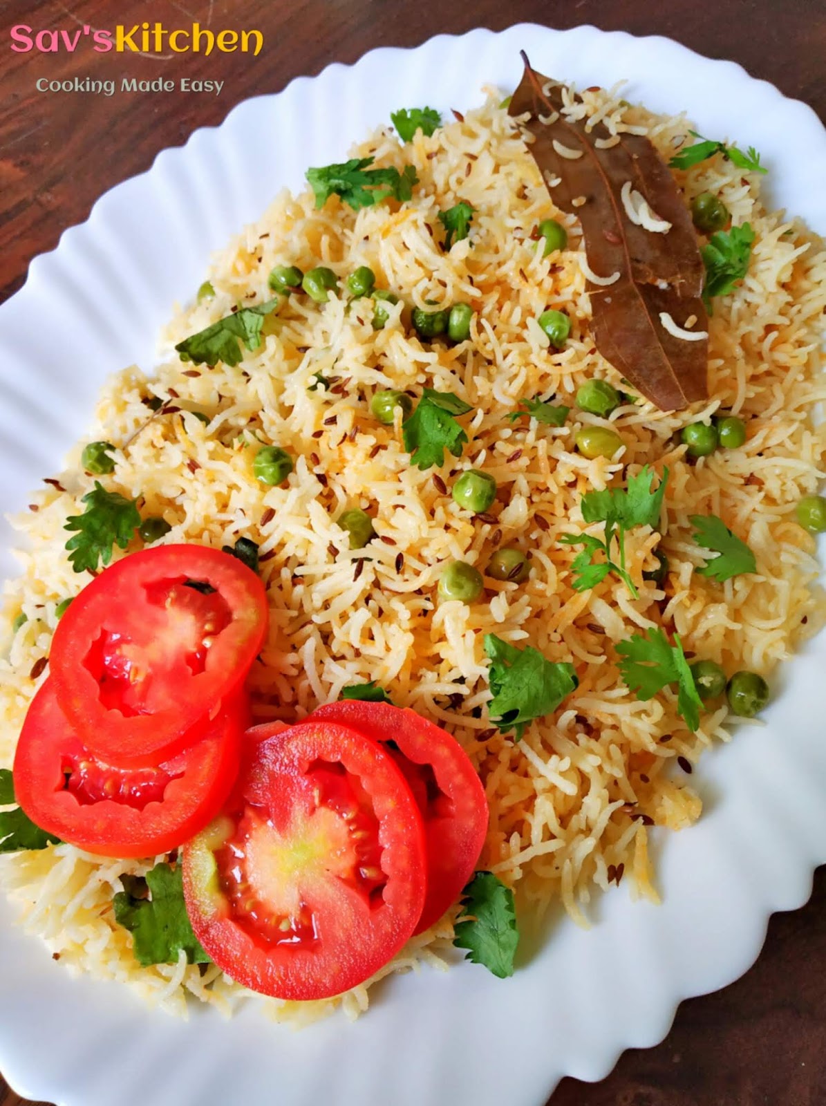 Sav's Kitchen Jeera Matar Pulao by Saveen Kaur