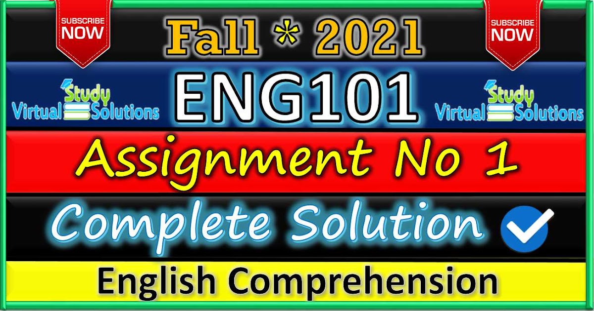 eng 101 assignment 1 solution 2023