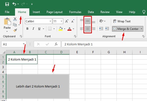 Cara Menggabungkan Dua Kolom Menjadi Satu Kolom di Excel
