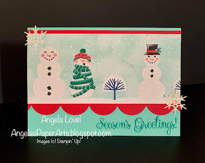 SU Let It Snow Xmas card by Angela Lovel, Angela's PaperArts