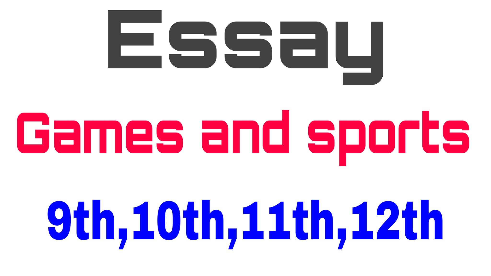 essay on importance of games and sports in english