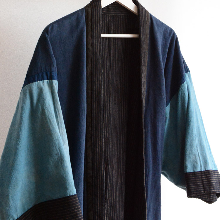 藍染木綿、つぎはぎクレイジーパターン野良着 | Noragi Jacket | 本日の逸品