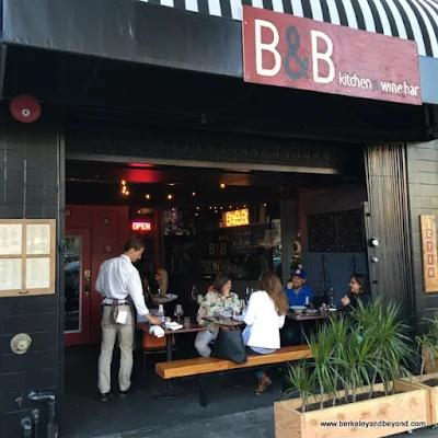exterior & patio of B&B Kitchen & Wine Bar in Berkeley, California