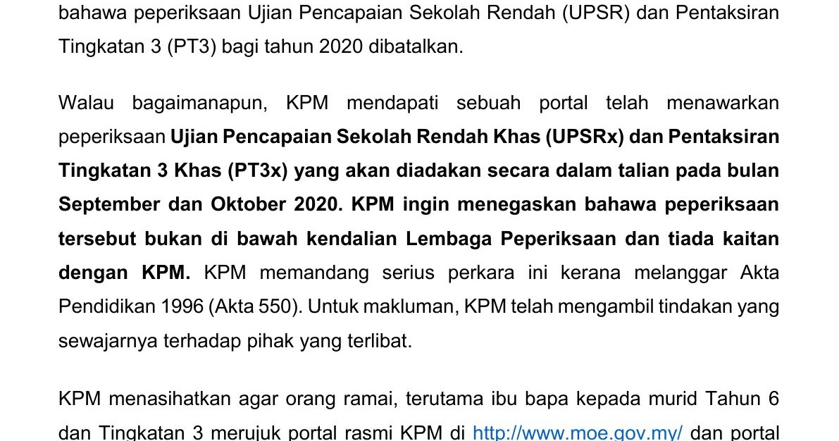 Laman Web Rasmi Kpm / Senarai Sekolah Yang Ditutup Seluruh Negara