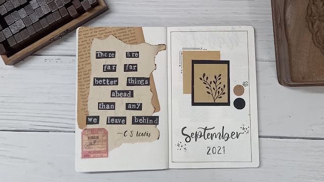 Vintage themed Bullet Journal Cover Page