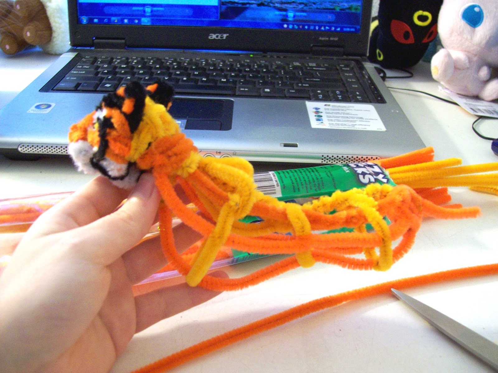 Ash's process blog Pipe Cleaner Tiger Sculpture and Process