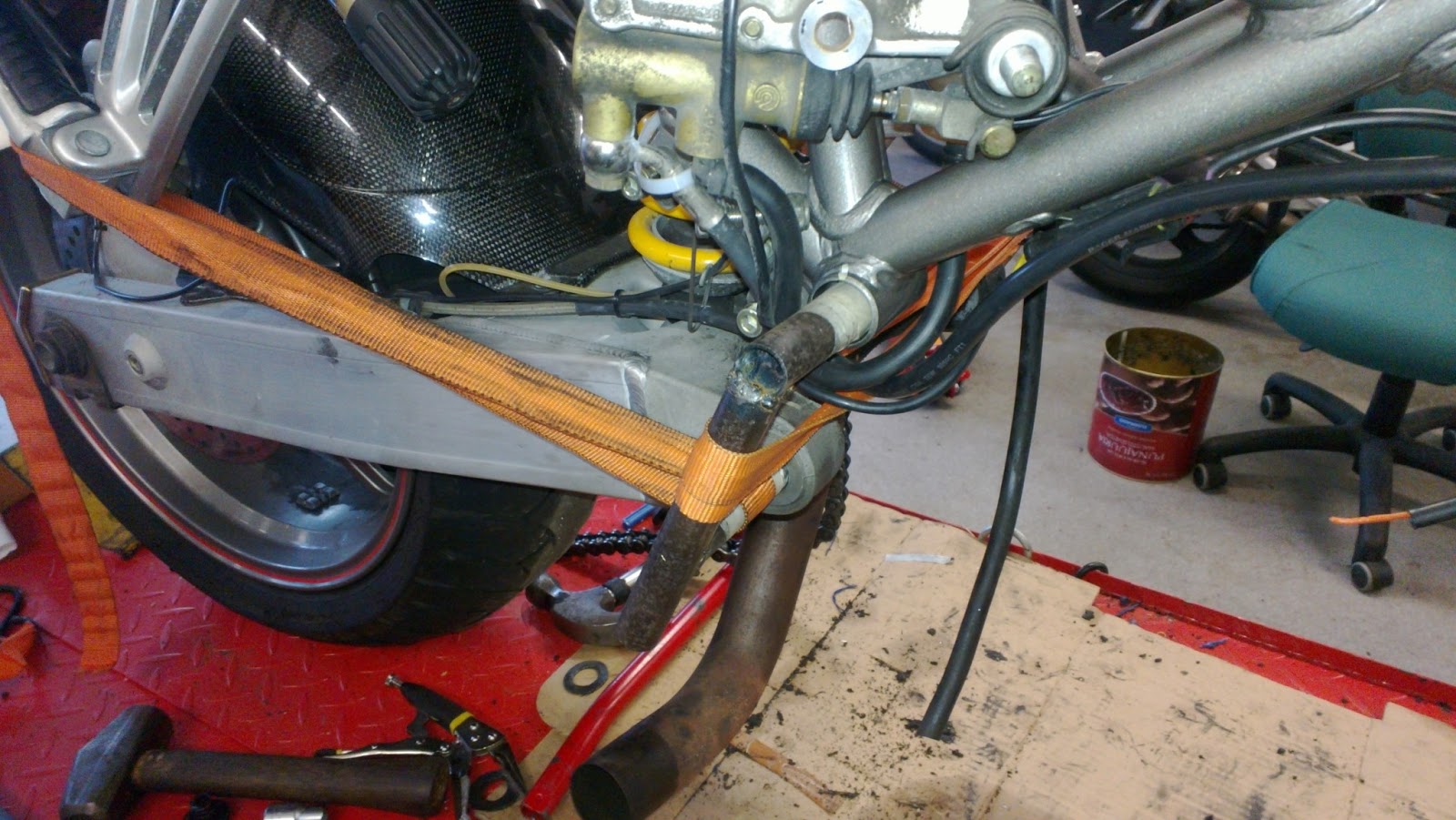 Ducati engine rebuild project The engine is on the table