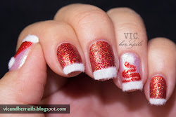 french december manicure theme festive christmas nail nails