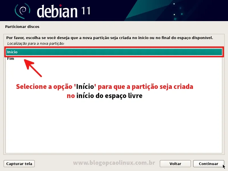 Clique duas vezes em "Início"