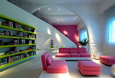 Light Colored Interior Design With Contrasting Furnishings Colors , Home Interior Design Ideas , http://homeinteriordesignideas1.blogspot.com/