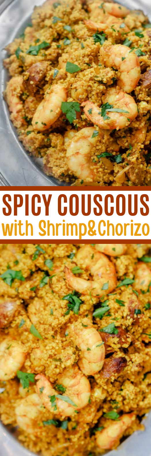 Spicy Couscous with Shrimp and Chorizo lunch recipe