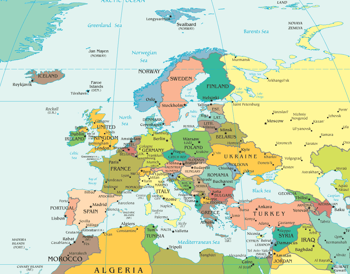Europakarte Mit Afrika | My blog