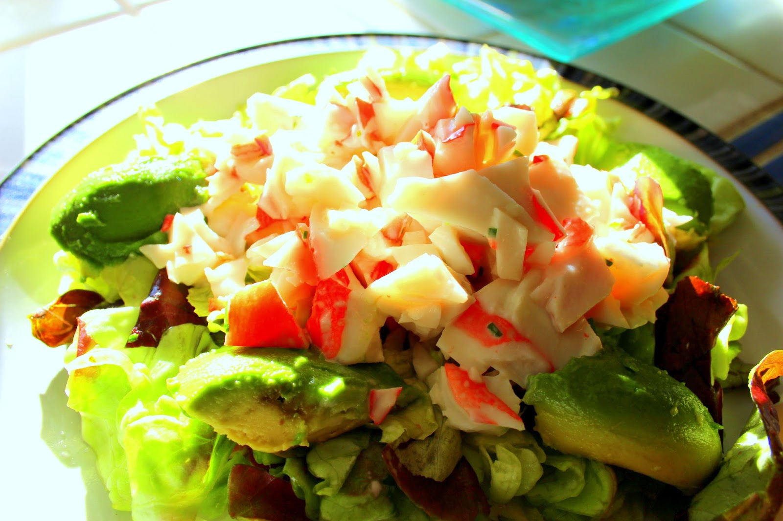 Tales from a Kitchen Counter Krab and Avocado Salad with Wasabi Dressing