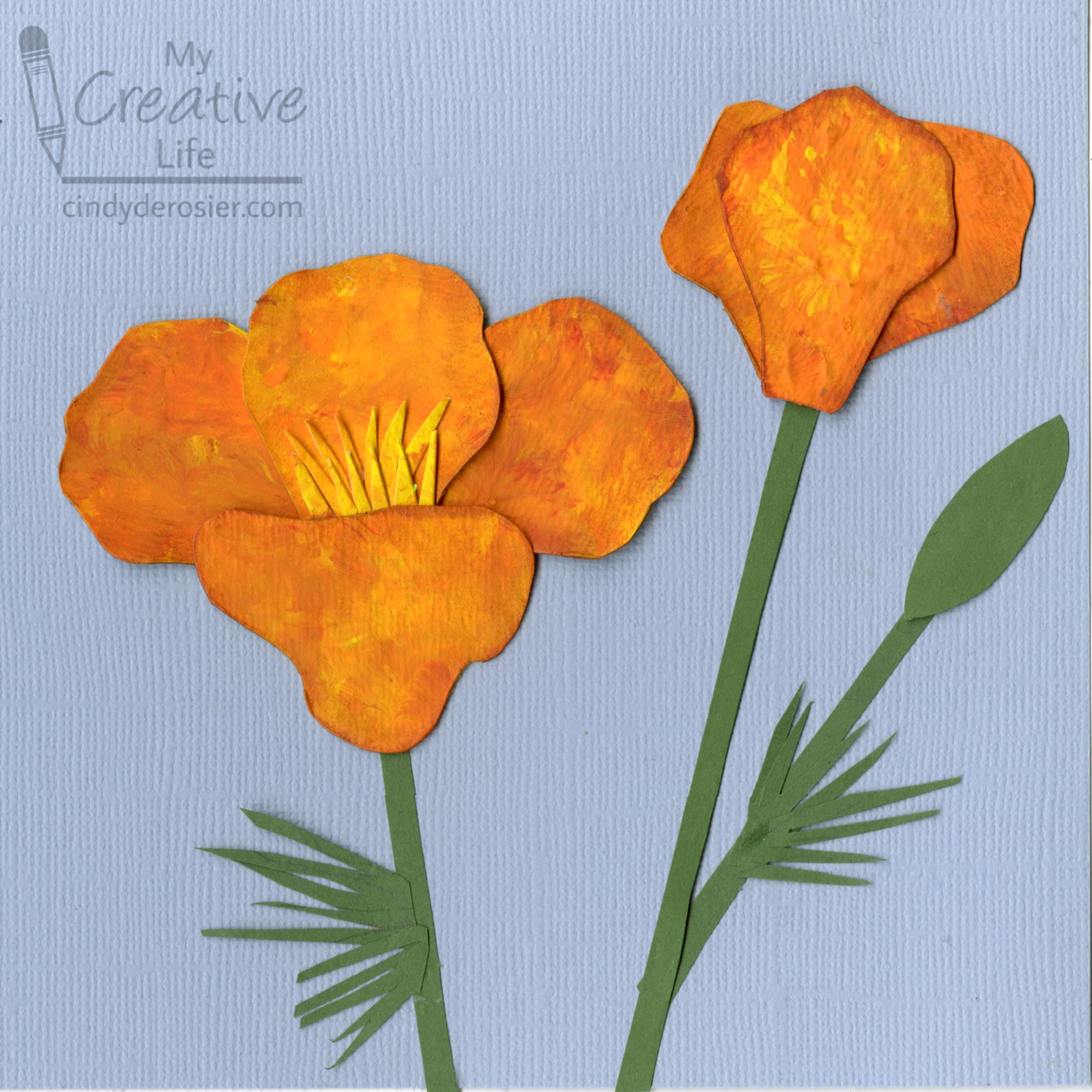Cindy deRosier: My Creative Life: California Poppies Craft