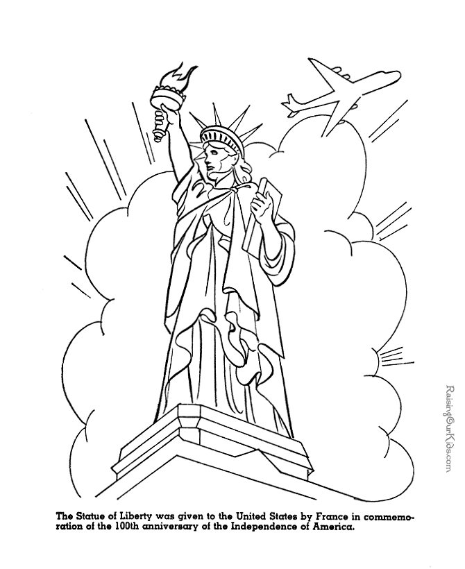Statue Of Liberty Coloring Pages Free Printable Pictures
