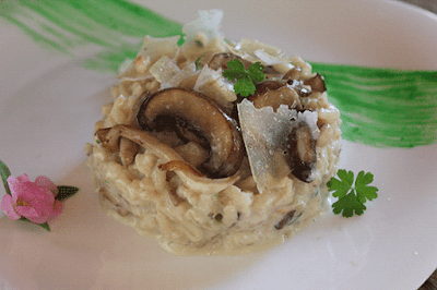 Risotto con setas silvestres