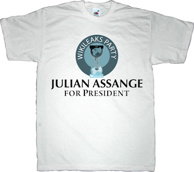 Julian Assange wikileaks freedom australia useless Politics t-shirt ephemeral-t-shirts