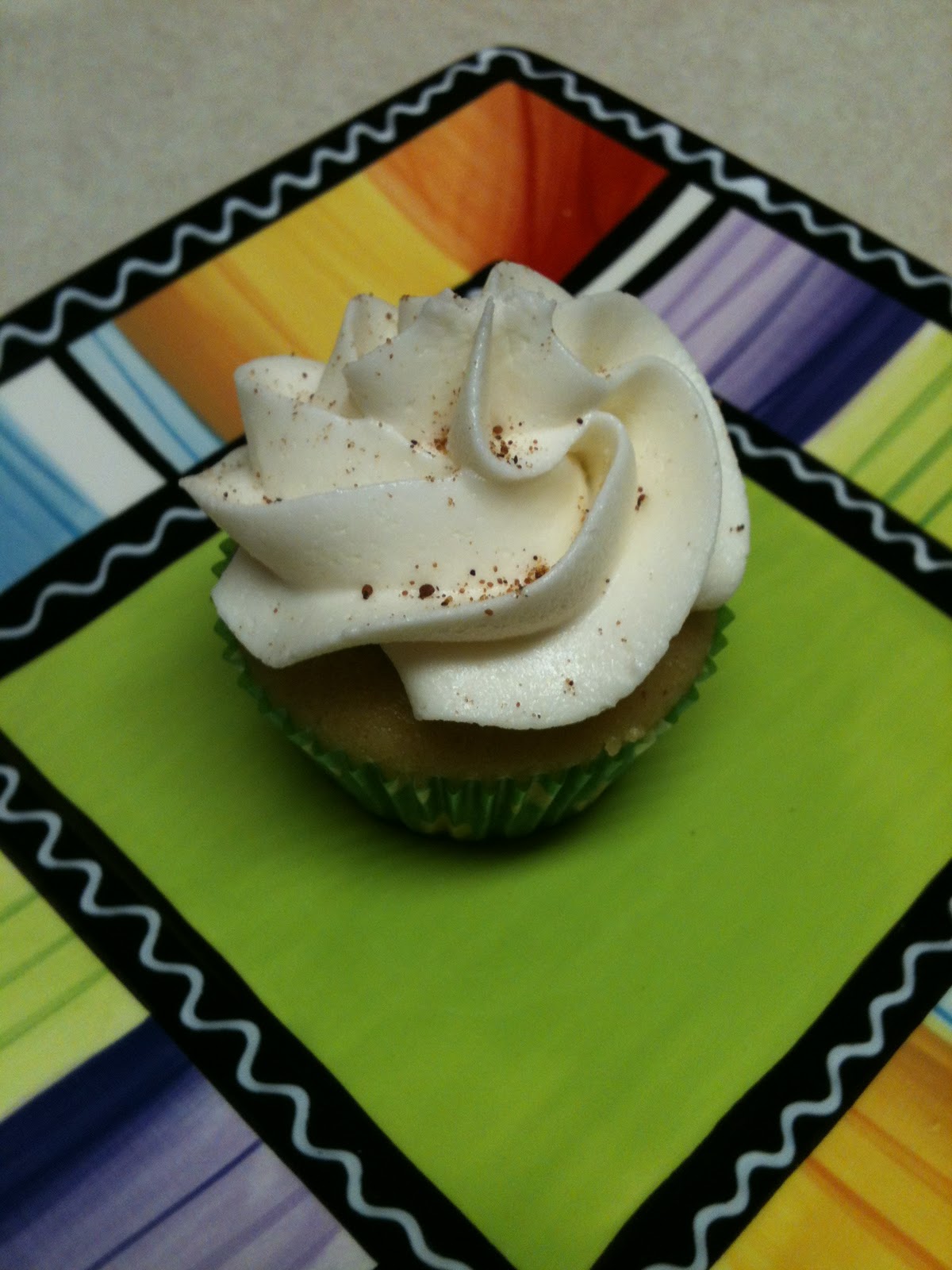 Mini Eggnog Cupcakes with Rum flavored Swiss Meringue Buttercream