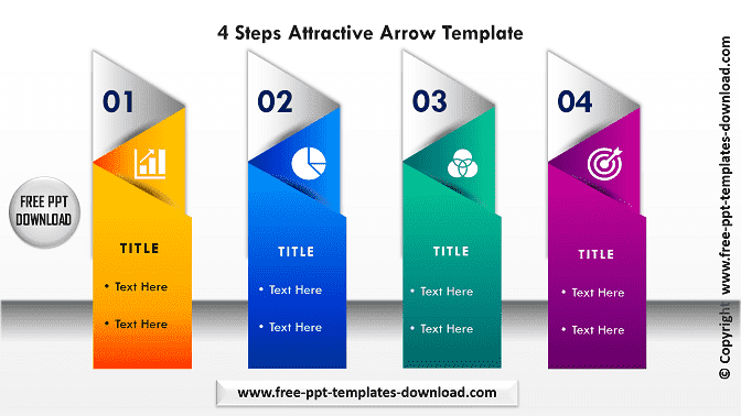 4 Steps Attractive Arrow Template Download