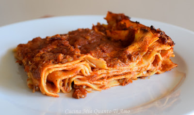 Lasagne con ragù di lenticchie