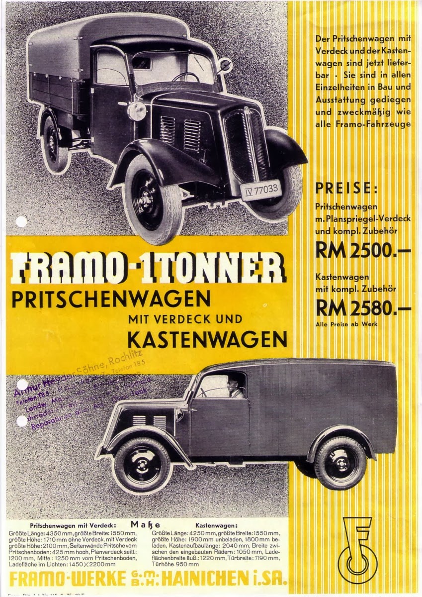 DKW Auto-Union Project: The History of Framo GmbH