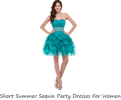 Short Summer Sequin Party Dresses For Women