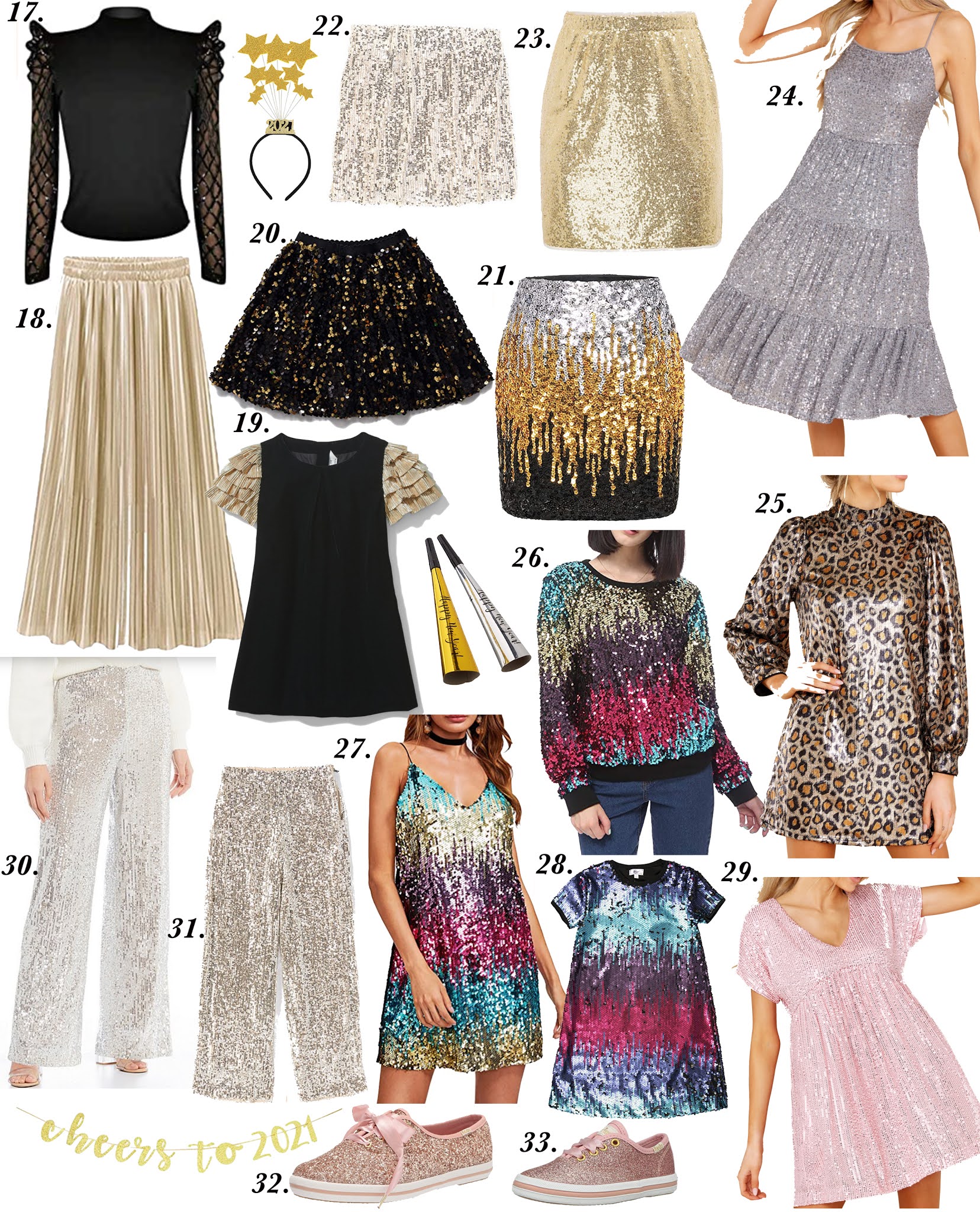 New Years Eve Outfit Inspiration: Sparkle in 2021 - Something Delightful Blog #NYEOutfitInspo #sparkles #sequinoutfits #mommyandme