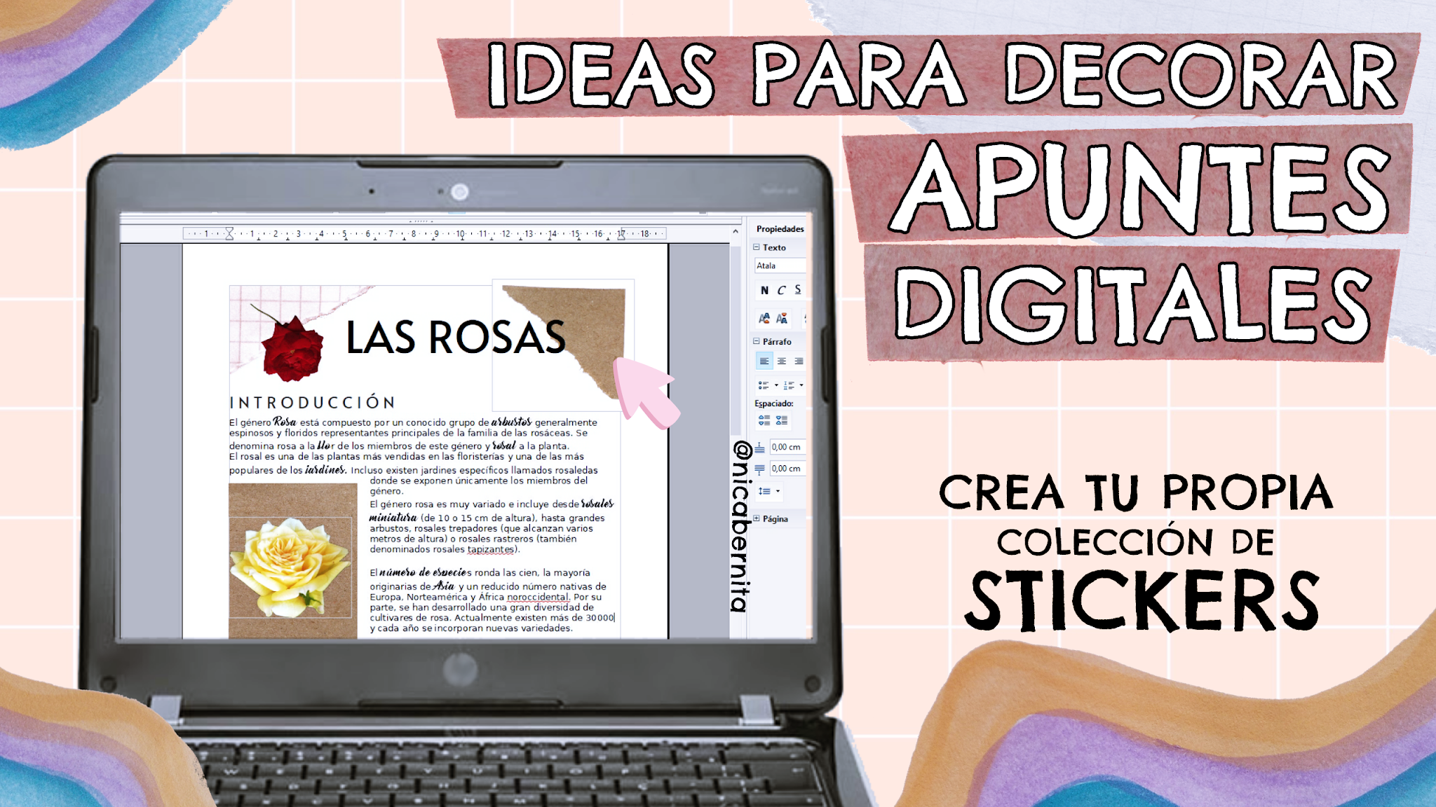 filtrar Corresponsal falta de aliento TRABAJOS Y APUNTES BONITOS A ORDENADOR o COMPUTADORA 💻📚 CÓMO HACER  STICKERS PARA APUNTES DIGITALES