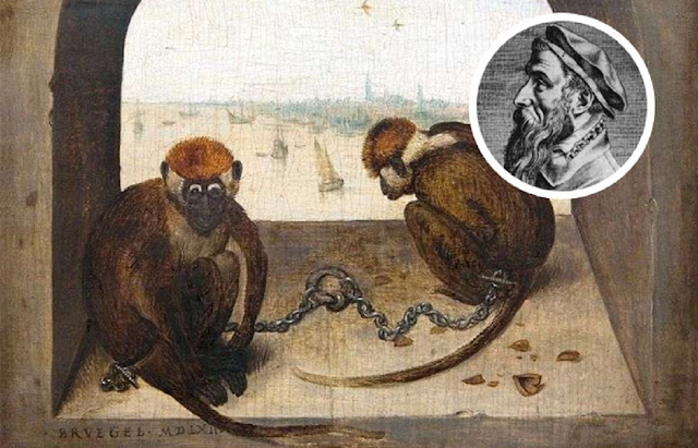Картина Брейгеля Старшего «Две обезьяны на цепи»