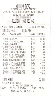 ticket alfredo tapas