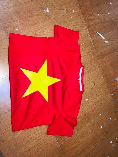 Áo phông cờ đỏ sao vàng đồng phục huyện Phú Xuyên