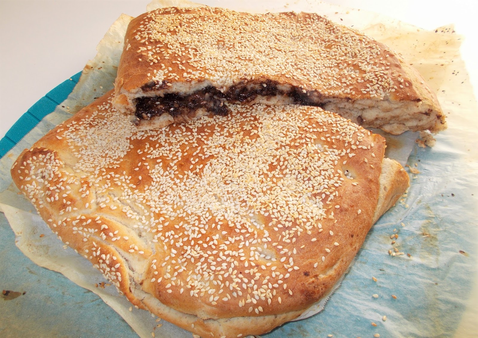 Οι συνταγές του Δία!Dias recipes! Λαγάνα γεμιστή με χαλβά Greek