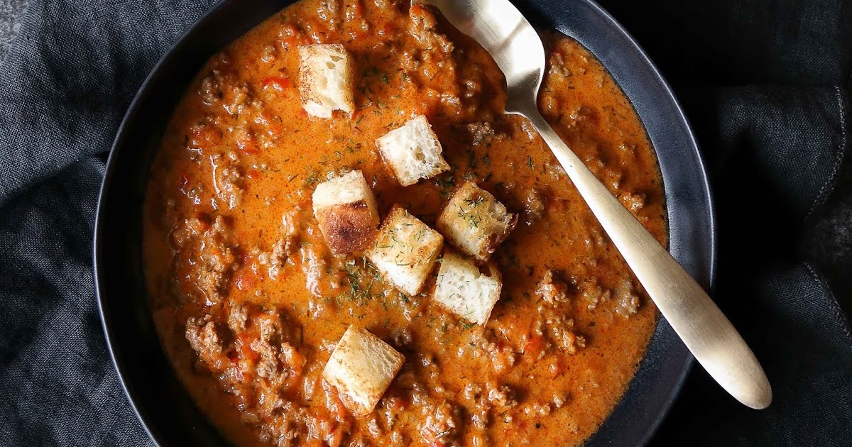 Jankes Seelenschmaus: Ajvar-Suppe mit Hack