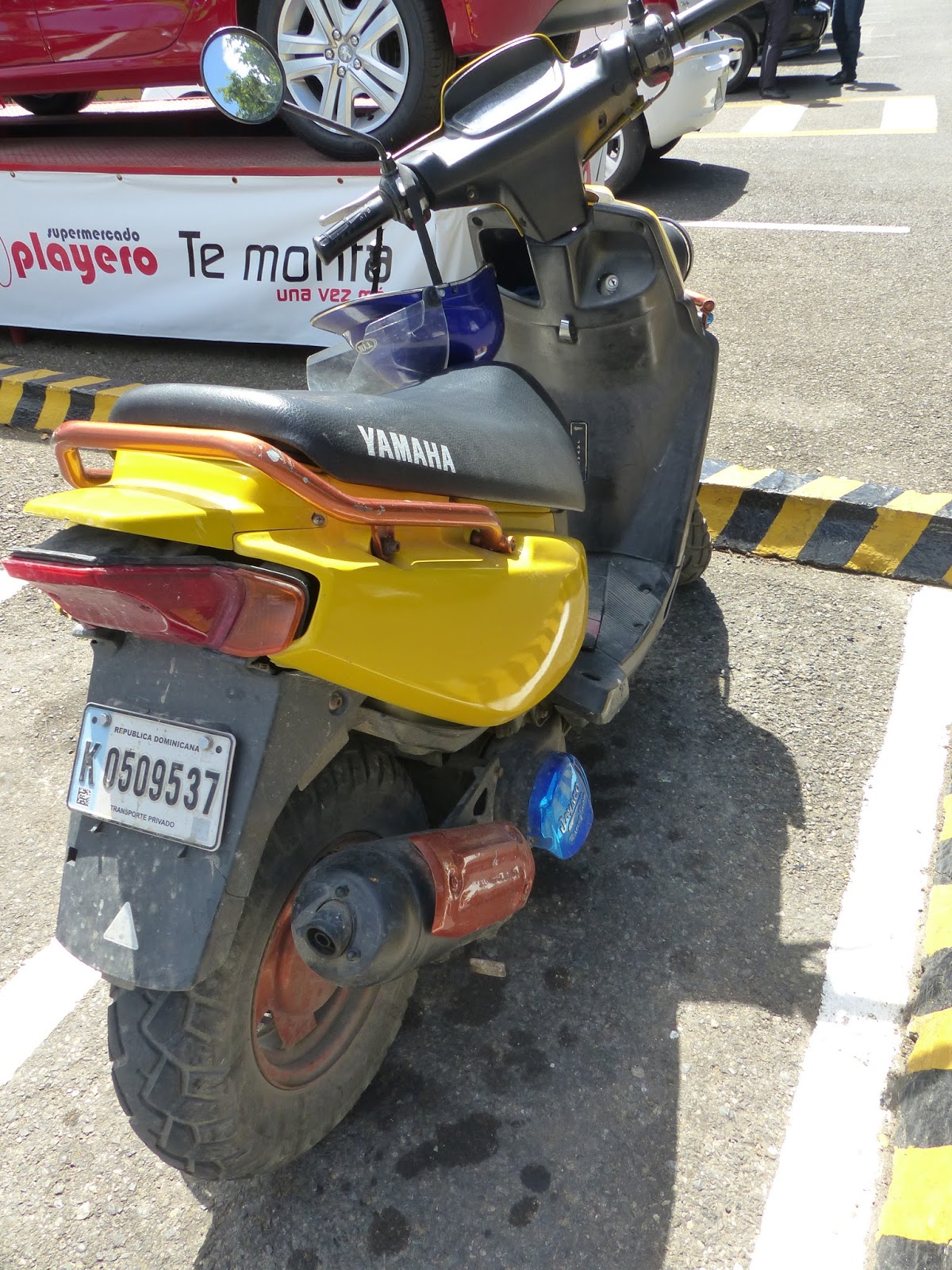 OldMotoDude Yellow Yamaha Scooter spotted on Dominican Republic trip